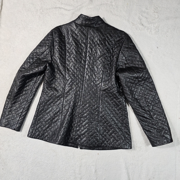 Vericci Genuine Leather Full Zip Leather Women's Jacket Black Size XL - Picture 12 of 16